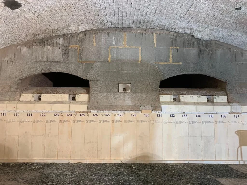 Cold repair of a glass furnace
